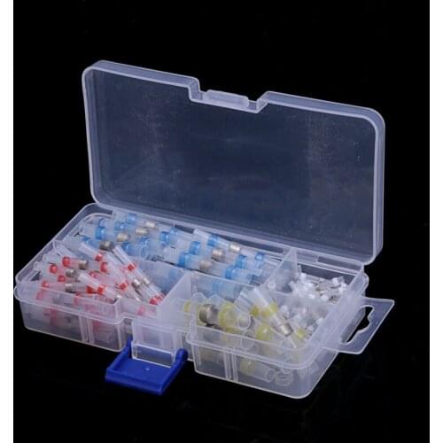 2018 100Pcs 26-10AWG Assorted Solder Sleeve Heat Shrink Splice Butt Wire with Box SEP28_40