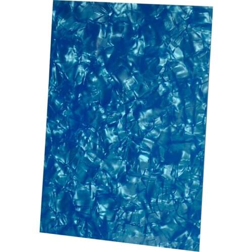 210mm x 297mm A4 Size 0.50mm Diamond Sky Blue Celluloid Sheet Musical Instrument Deco Sheet DIY Guitar Pickguard