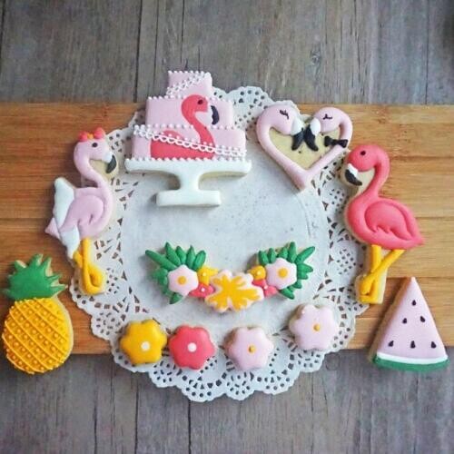 3D Cute Flamingo Shape Plastic Cookie Mold Fondant Cake Sugarcraft Chocolate Decorating Plunger Cutter Baking & Pastry Tools