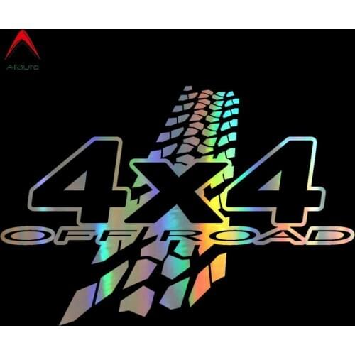 Aliauto 3D Car Sticker 4X4 Off Road Mud Sticker Reflective Laser Decals Sticker Vinly Car Waterproof Sunscreen,20cm*14cm