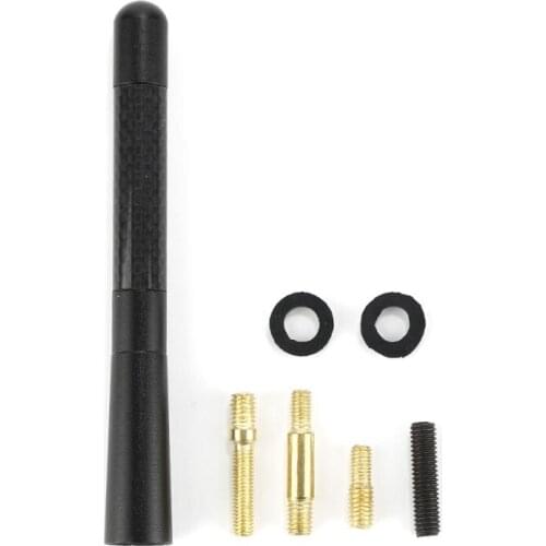 Car Antenna Carbon Fiber Short Radio Antenna For Ford Focus Fiesta Peugeot Mazda Citroen Opel Astra Skoda Toyota Corolla 12cm