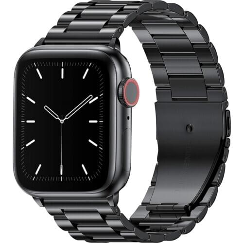 Business straps for apple watch band 42mm 44mm 38mm 40mm correa for iwatch bands Series 5 4 3 Stainless Steel Metal watchbands