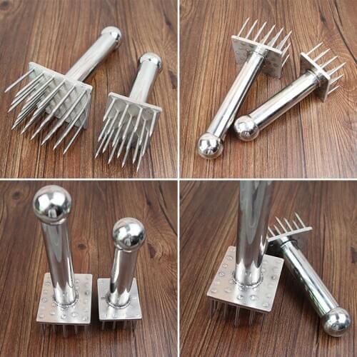 Fast Tenderizer Loose Steak Kitchen Tool Stainless Steel Belly Pork Skin Crispy Hand Tool Hole Hammer Needle Poke Pointed Needle