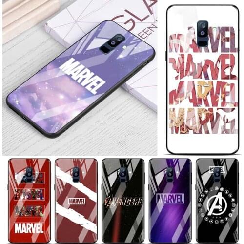 Tempered Glass Cover Marvel Logo Avengers For Samsung Galaxy A91 A81 A72 A71 A52 A51 A41 A31 A21S A11 A01 Phone Case