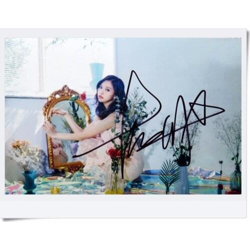 Signed TWICE MINA autographed photo LIKEY Twicetagram 4*6 inches K-POP collection freeshipping 112017