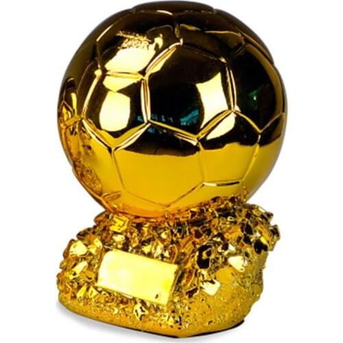 FOOTBALL MATCH SOCCER FANS SOUVENIR GOLD BALL TROPHY CREATIVE COLOPHONY CRAFTS GOLD PLATING HOME FURNISHING ARTICLES A496