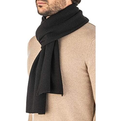 Cashmere Zone scarf Foulard sash stole shawl shrug neck warmer (black)