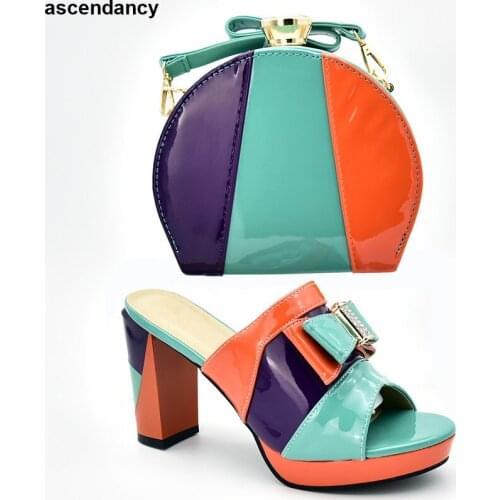Italian Ladies Shoes and Bags To Match Set Matching Shoe and Bag Set In Heels Womens Dress Shoes Open Toe Slip on Shoe for Women