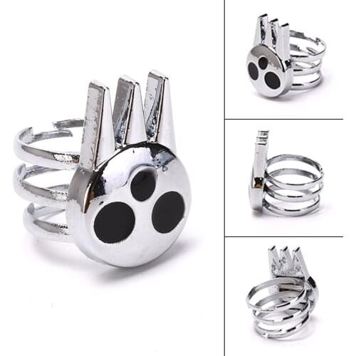 1Pc Cool Anime Soul Eater Death The Kid Cosplay Costumes Ring Necklace Pendant Props Action Figure Toys for Kids Boy Gift