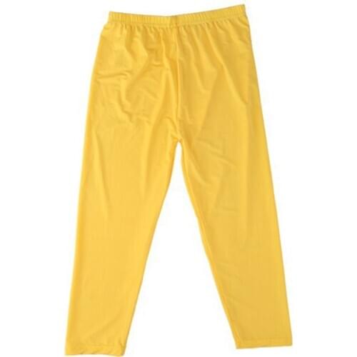 Summer Women Calf Length Leggings One Size Ice Silk Leggings Stretch Thin Fashion Candy Color Casual High Waist Fitness Legging