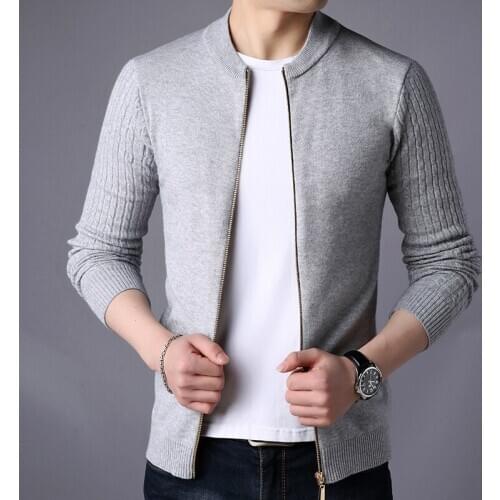 Winter Sweater Men 2020 New Casual Cardigan Mens Solid Zipper Brand Clothes Slim Fit Fashion Male Korean Clothes Asian Size 3XL