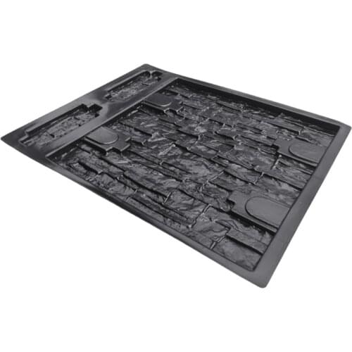 Wall Concrete Molds Garden House Wall Stone Tiles Stone Mold Cement Bricks Maker Mould Vertical Concrete Stamps Retro