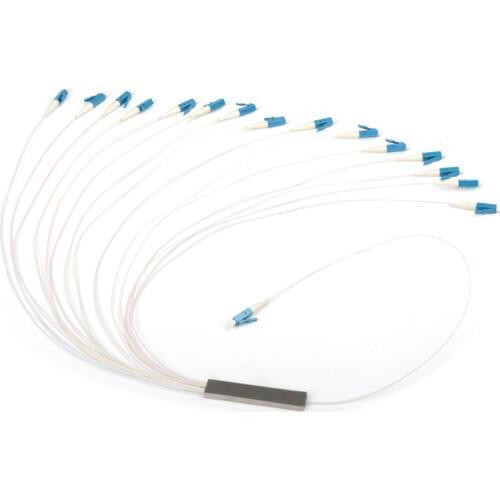 Fiber Optical PLC Splitter LC 1 : 16 Mini steel tube type 1x16 0.9mm Fiber Opitc Splitter with LC/UPC Connector Free Shipping