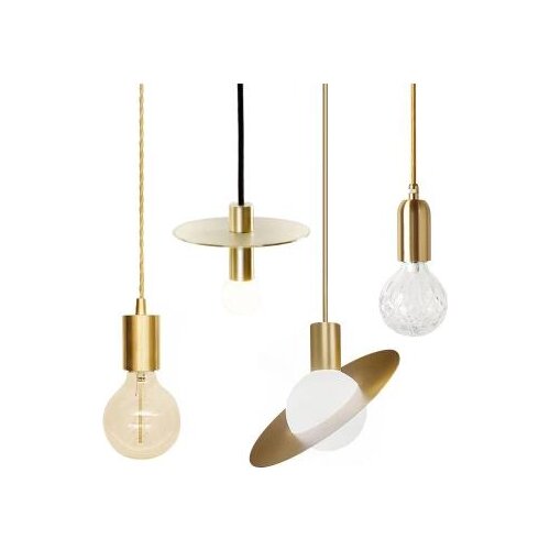 Retro industrial style creative brass chandelier bedside lamp porch Saturn single head chandelier