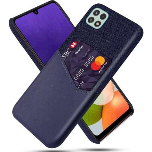 Luxury Business Phone Case For Samsung Galaxy A22 5G US Funda Cloth Texture PU Antiskid Covers For Samsung A22 4G EU Capa Coque