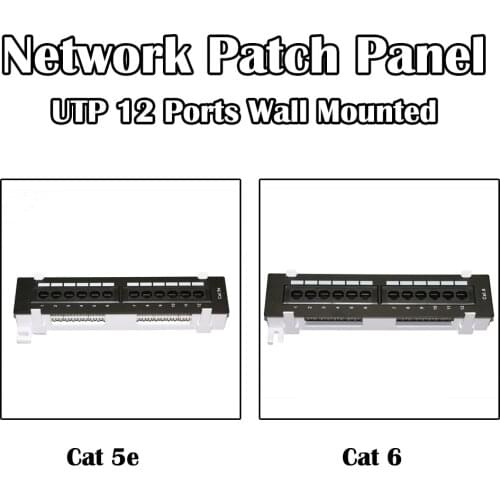 12 Ports UTP Cat 5e/Cat 6 Network Patch Panel Wall Mounted 1U RJ 45 Fluke Passed