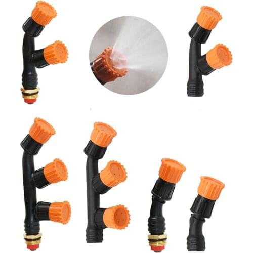 Farm Atomizing Sprayer Nozzle Single/Double/Three Nozzle Esticide Spraying Sprinkler With 1/4 1/2 Inch Thread
