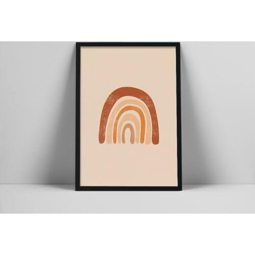 Warm Rainbow Art Print | Printable Rust Color Poster | Minimalist Rainbow Wall Art | Boho Nursery Print | Abstract Poster | Boho