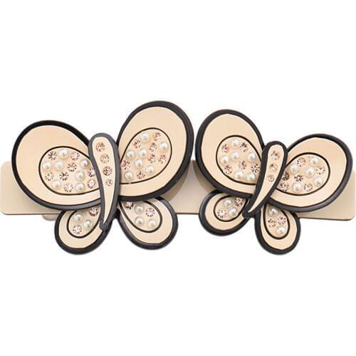 Fancy Butterfly Hair Barrette Clip Pin for Women Lady Acetate Rhinestone Hair Jewelry Ornament Accessory for Tiara Braids Wear