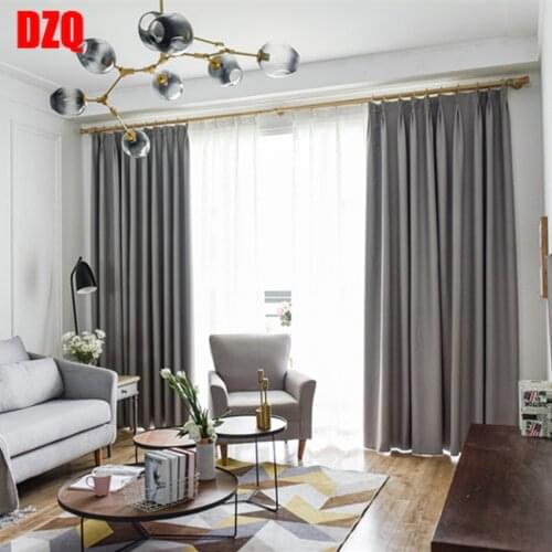 Modern European Style Curtains for Bedroom High-precision Solid Color High Shade Kitchen Curtains Multi-color for Living Room