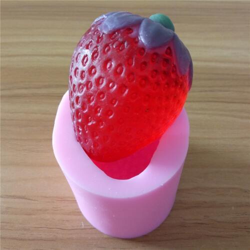 Strawberry Soap Mold Chocolate Mould Fruit Silicone Mold Decorating Cake Mold