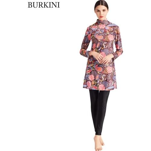 Women Girls Muslim Swimsuit Full Cover Hijab Burkinis Islamic Modest Islamic Swimming Suits Muslim Swimwear