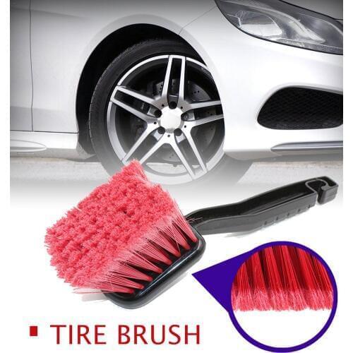 1PC Universal Car Wheel Brush Tire Rim Cleaner Soft Bristle Rim Detailing Brush Cleaning Carpet Brush