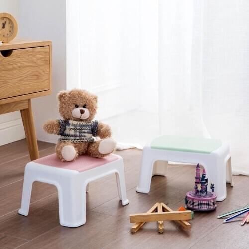 1Pc Thicken Plastic Small Stools Living Room Non-slip Bath Bench Children Stool Changing Shoes Stool Kids Furnitur Household