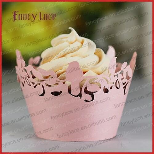 50pcs New Arrival Fondant Cupcake Wrappers Hollow Out Birds Wrappers Paper Cake Liners Party Decorations Supplies