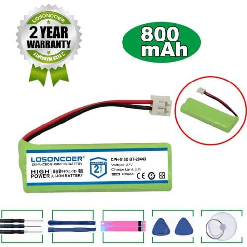 800mAh Battery For CPH-518D BT-28443 BT18443 BT-18443 Home Phone Walkie Talkie 89-1337-00-00 VTech LS-6115 LS-6117 LS-6125 /6126