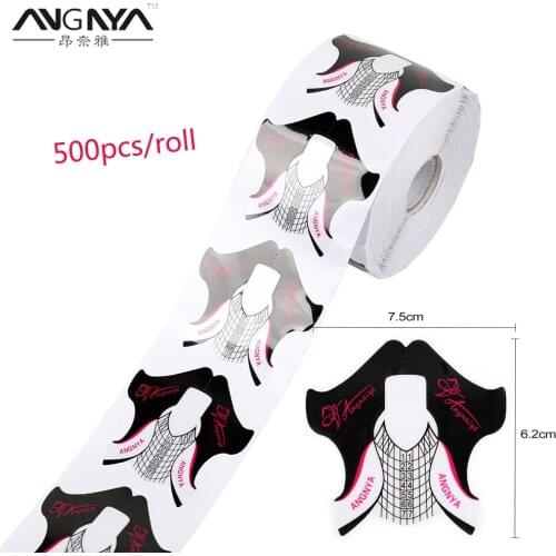 ANGNYA Professional Nail Forms UV Gel Extension Sticker French Acrylic Curve False Nails Art DIY Guide Form Manicure Art Tools