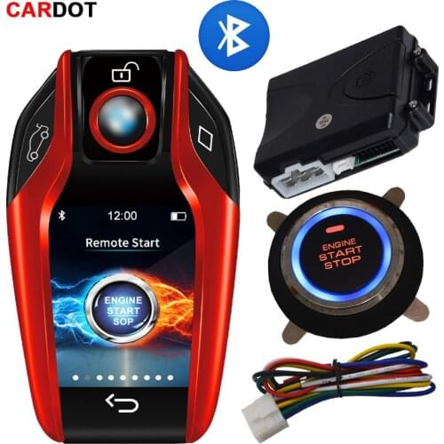 Cardot Car Alarm APP Bluetooth Control Car Engine Start Stop Button Push Start Stop Engine Remote Start Stop System