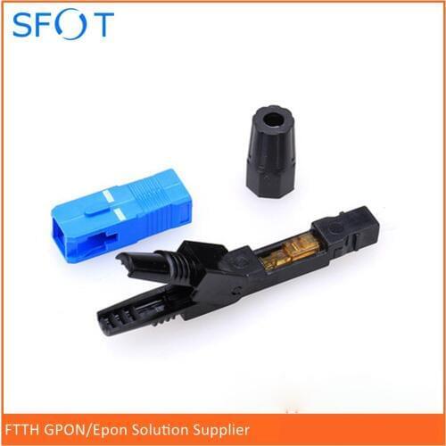 Free Shipping, SC/UPC Fiber Optic Fast Connector, Fast Connecter high quanlity Pre-embedded, Fiber Connector