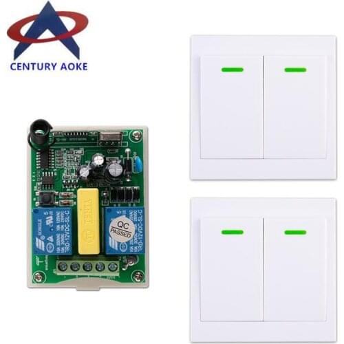 AC 220 V 2 CH RF Wireless Remote Control Receiver + Transmitter tubular motor garage door projection screen