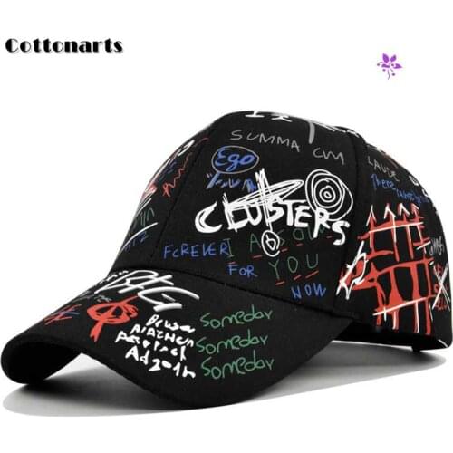 New Fashion Women Men Casual Hats Unisex Adjustable Color Print Graffiti All-matching Sport Baseball Cap Male Female Street Caps
