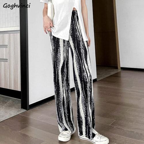 Pants Women Tie Dye Loose All-match Full Length Trousers High Waist Trendy Popular Ins Harajuku Streetwear Vintage Summer New