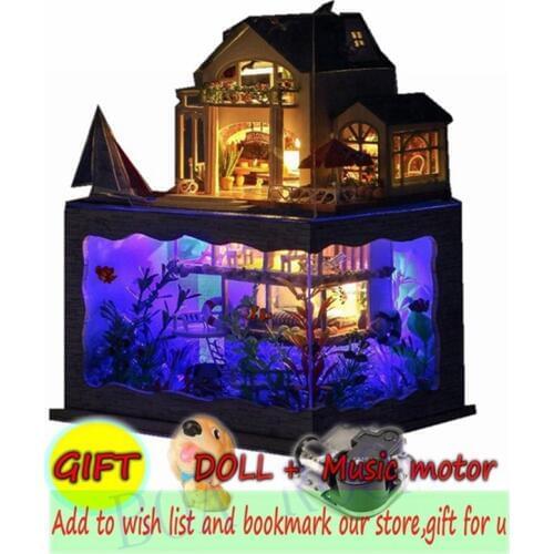 DIY Dollhouses Furnitures Wooden Doll House Miniature DollHouse King Win Cake Poppenhuis Cute Building Model Casa De Boneca M028