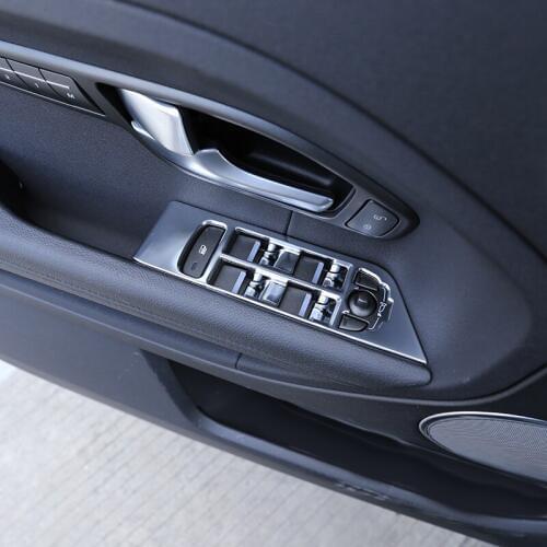 Door Armrest Window Glass Lift Button Knob Decorative Cover Sticker Trim For Range Rover Evoque Interior Accessories