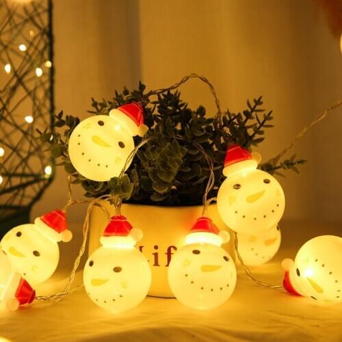 3M 20LED Santa String Lights Waterproof Fairy Snowman Lights Battery Operated Decors Outdoor Wedding Christmas Party Decoration