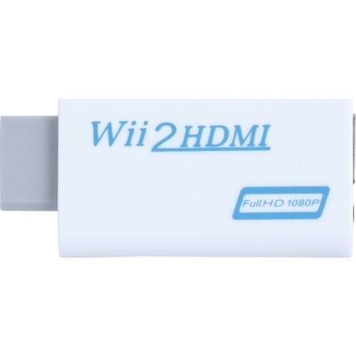 To HDMI Wii2HDMI Full HD FHD 1080P Converter Adapter 3.5mm Audio Output Jack