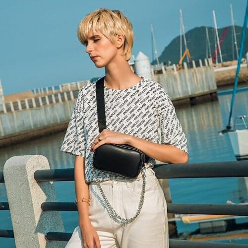 High quality Leather Waist Bags For Women Ladies Chain Tassel Crossbody Chest Bag Fashion Female PU Shoulder Bags Fanny Pack