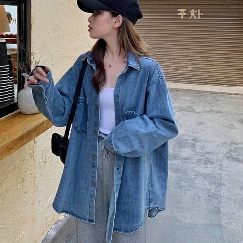 LSHITT Womens Denim Shirts