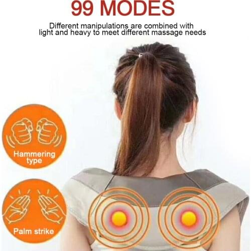 Massage shawl Electric multifunctional cervical spine massager Back Neck Shoulder Massager Infrared Heated Kneading Home Massage