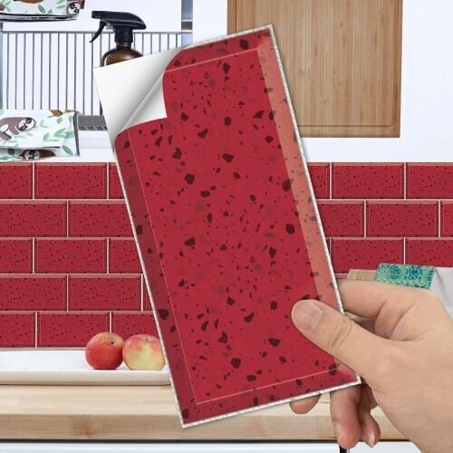 Wall decoration stickers kitchen oil-proof tile stickers easy to clean removable removable wear-resistant waterproof scratch-res