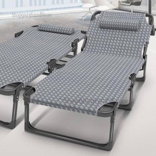 Single folding bed office simple lunch break siesta bed home camp bed portable reinforcement escort bed