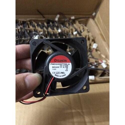 Original for SUNON PMD2406PTBX-A DC 24V 4.7W 6025 60*60*25MM 6CM 2-Wire High Current Cooling Fan