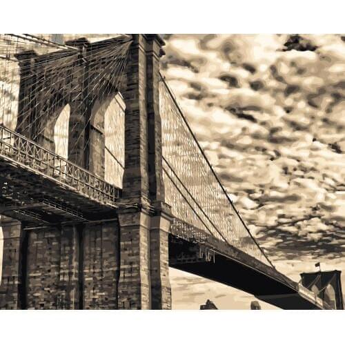 MaHuaf-j260 New york bridge painting by numbers landscape for living room wall