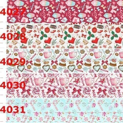 10yards - different size -CHRISTMAS ribbon -Christmas/snow/lolipop/simple cute pattern grosgrain ribbon