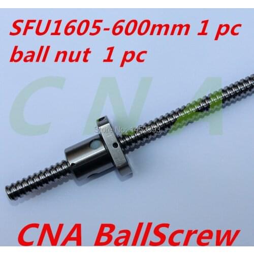 Free Shipping SFU1605 600mm RM1605 600mm Rolled Ball screw 1pc+1pc ball nut for SFU1605 linear guide
