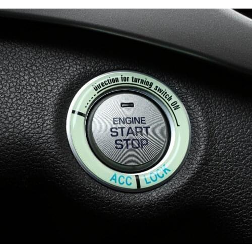 Luminous Car Engine Start Stop Ignition Trim Cover for Hyundai Tucson Lada Granta Kalina Priora Renault Duster Mazda 3 6 CX-5